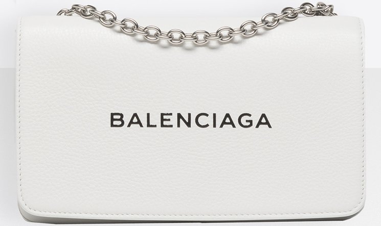 Balenciaga Bb Chain Wallet Satin Bag in Pink  Lyst