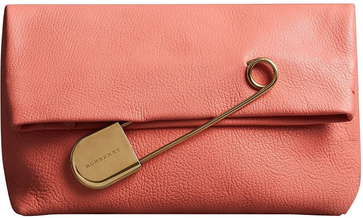 burberry safety pin clutch