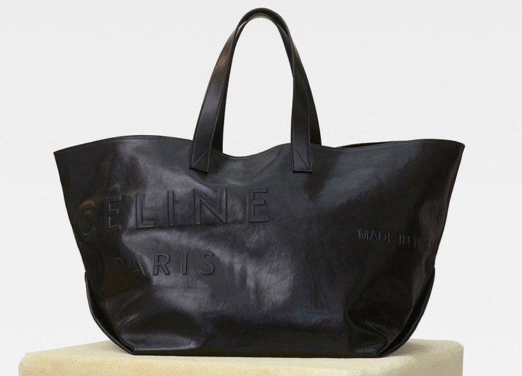 black celine tote bag