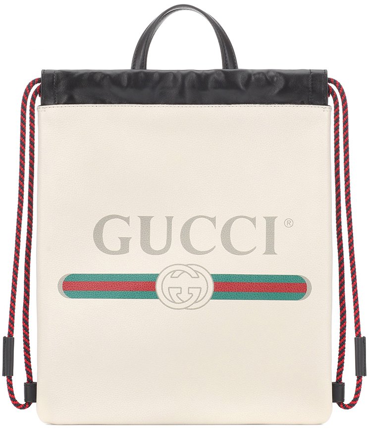 gucci logo backpack