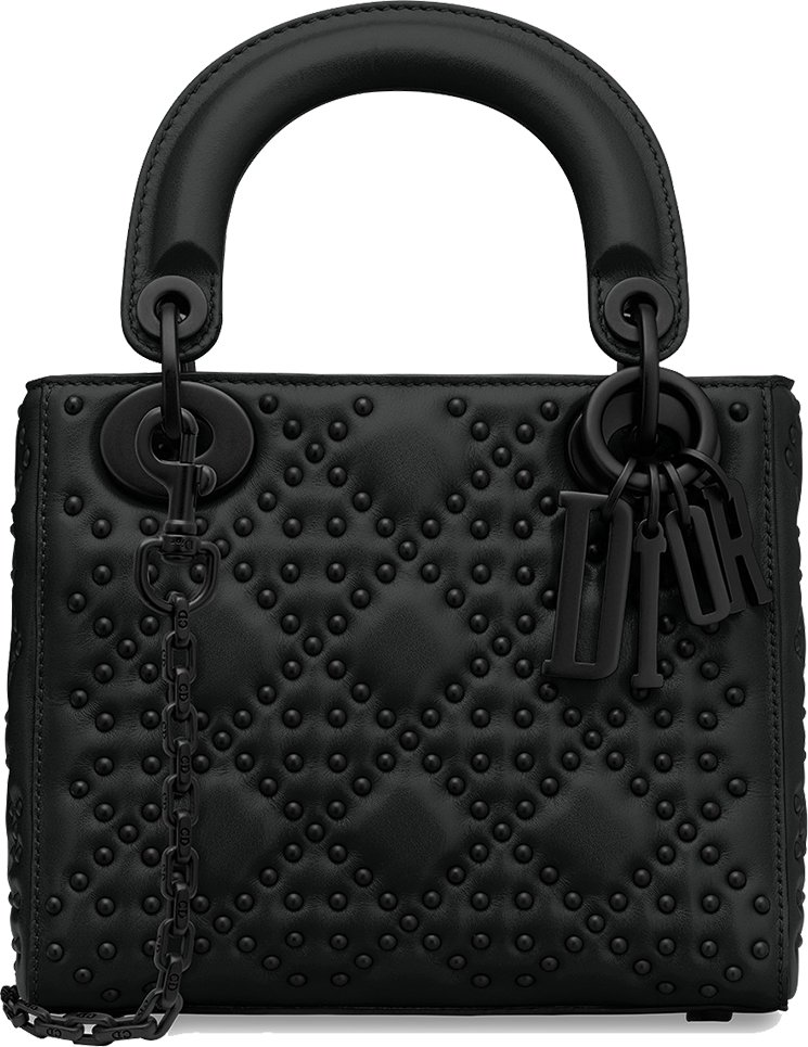 mini lady dior ultra black bag price