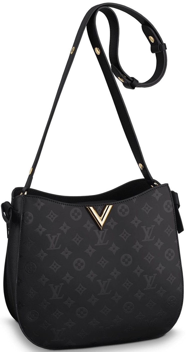 Louis Vuitton Black Monogram Leather Very Hobo Bag Louis Vuitton