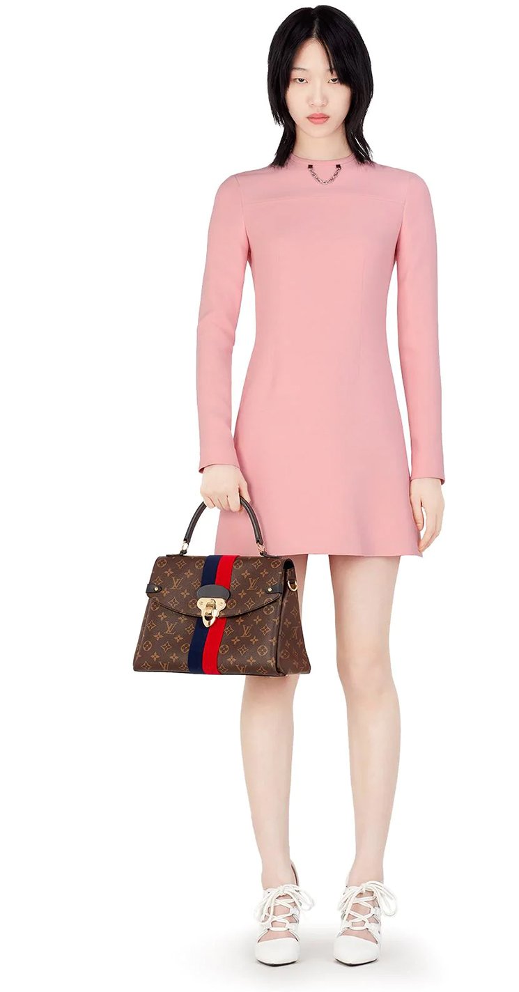 Louis Vuitton Georges BB Pink Red Stripe Shoulder Bag - NOBLEMARS