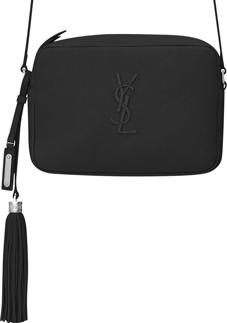 Yves Saint Laurent Lou Camera Bag Lambskin YSL Logo Shoulder Bag