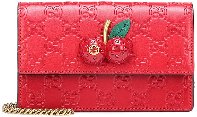gucci signature mini bag with cherries