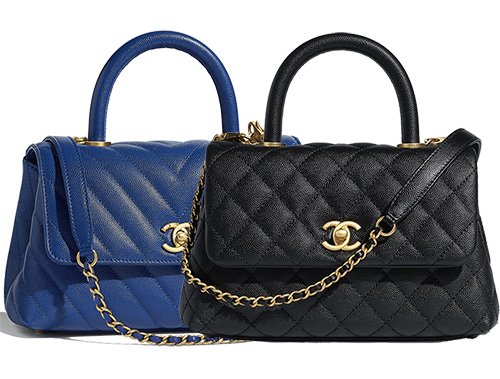 Chanel Coco Handle Bag: Diamond versus Chevron Quilting | Bragmybag