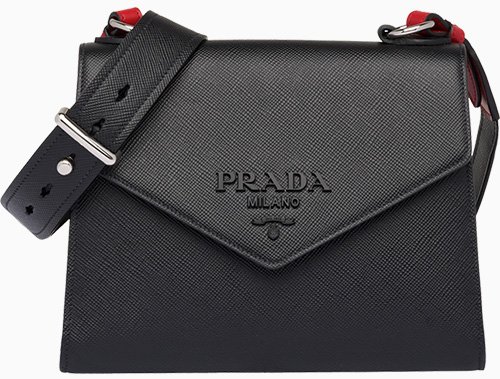 Monochrome Prada bag in saffiano leather