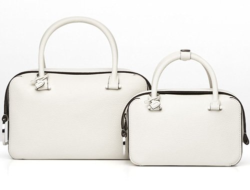 Shop DELVAUX Cool Box 2022-23FW Calfskin Plain Leather Handbags by