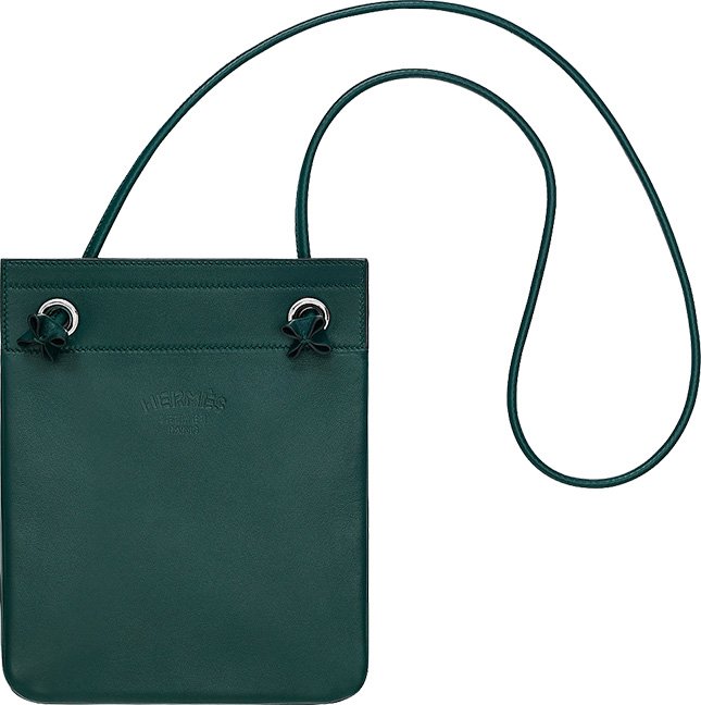 Aline leather mini bag Hermès Blue in Leather - 21371187
