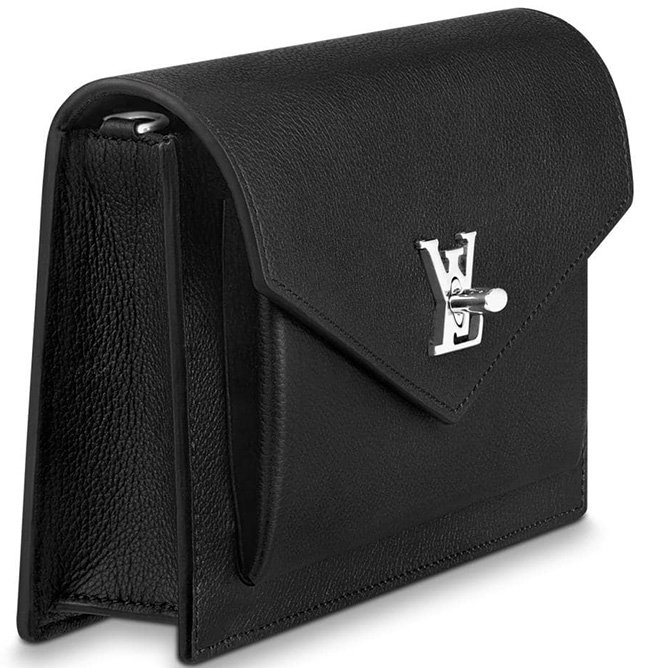 Louis Vuitton Mylockme Chain Pochette Leather Mini Black 230485278
