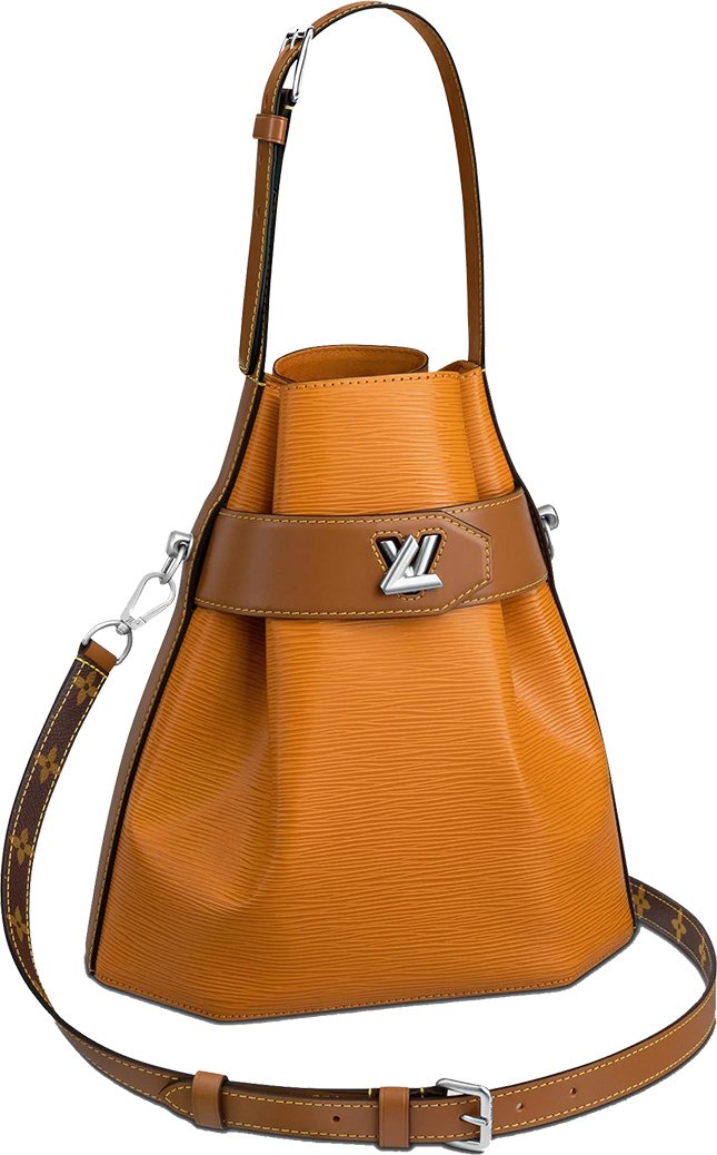 Louis Vuitton Twist Bucket Sac d'Epaule (Ultra Rare) with Pouch 869908 Yellow Leather Shoulder Bag