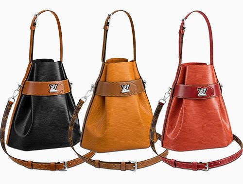 Twist bucket vintage leather handbag Louis Vuitton Red in Leather - 29932009
