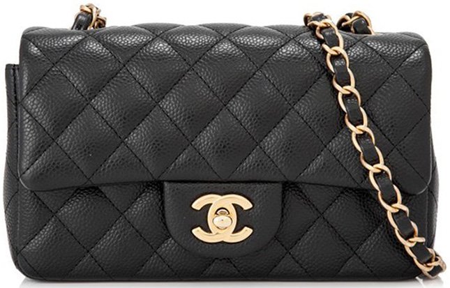 CHANEL Flap Rectangle Shoulder Bag Mini Black Leather for sale online  eBay
