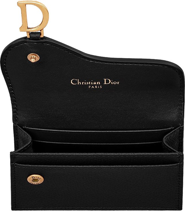dior saddle card case
