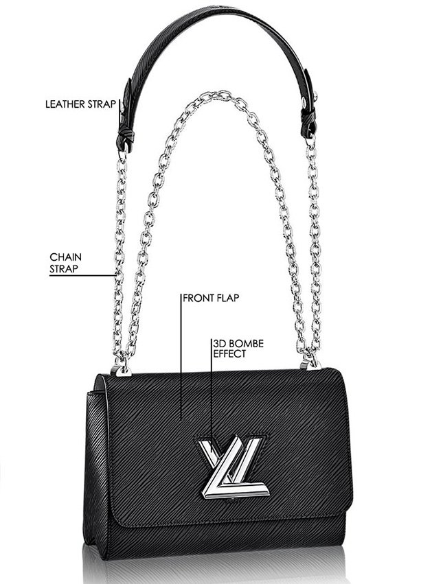 Louis Vuitton® Twist PM Galet. Size