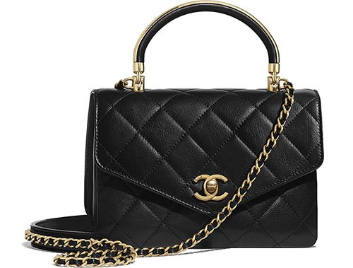 Chanel Quilted Gold With Top Handle - BagButler
