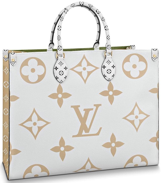 3D model Louis Vuitton Bag Onthego Giant Monogram Gold White VR / AR /  low-poly