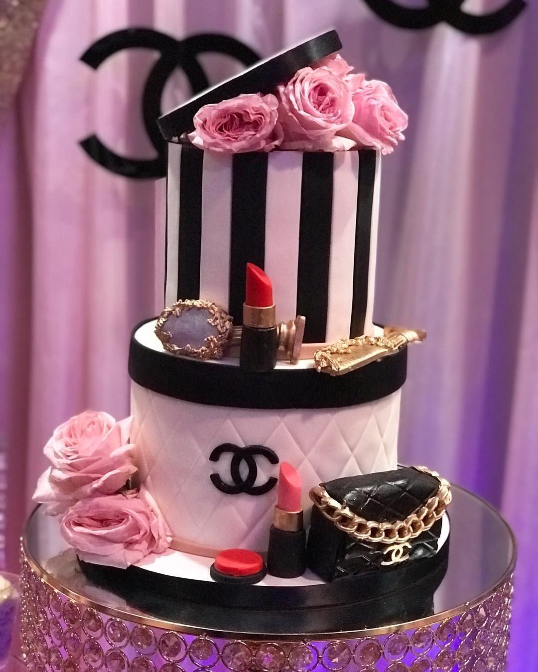 Chanel Handbag Cake for Rebekahs 30th  all edible   CakesDecor