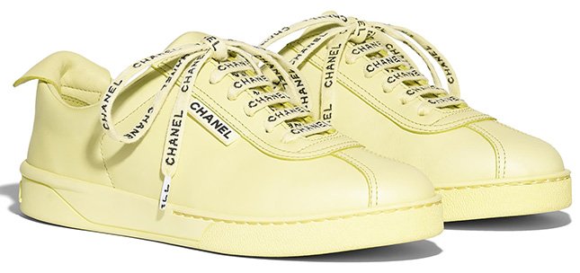 chanel sneakers yellow