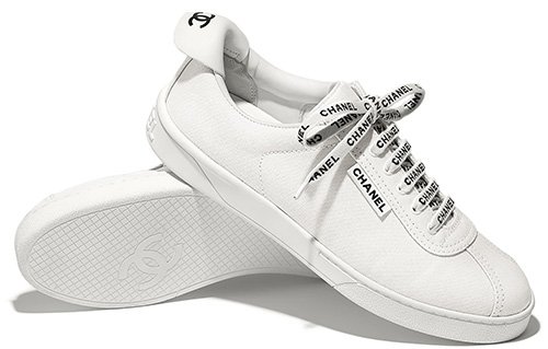 chanel white tennis shoes