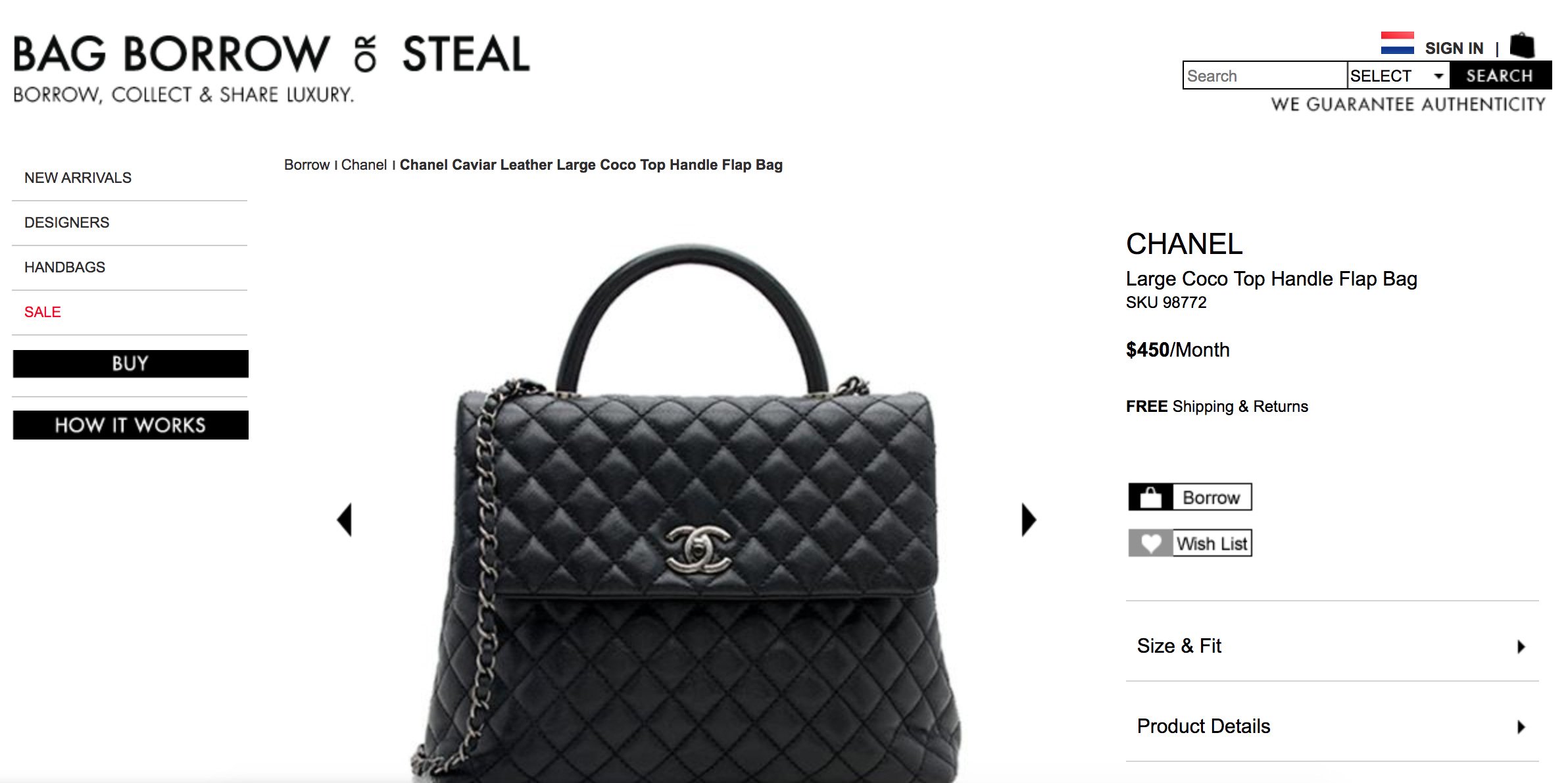 Rent Gucci Designer Handbags - Bag Borrow Or Steal