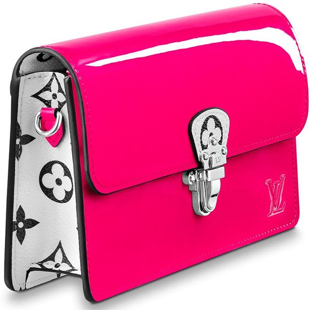 Louis Vuitton, Bags, Louis Vuitton Monogram Rose Ballerine Patent  Cherrywood Wallet On Chain