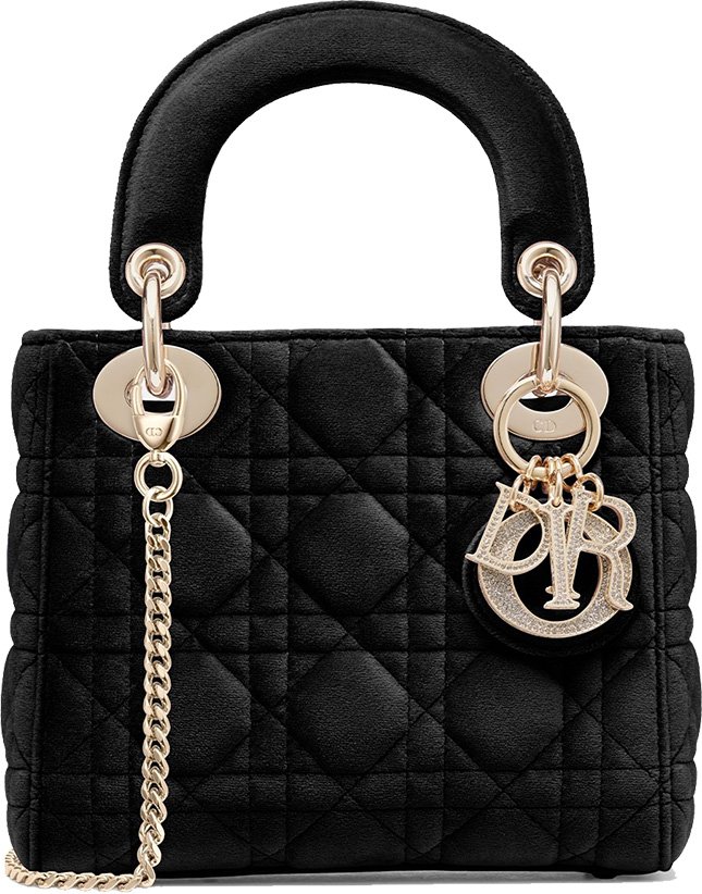 Lady Dior Bag In Velvet 