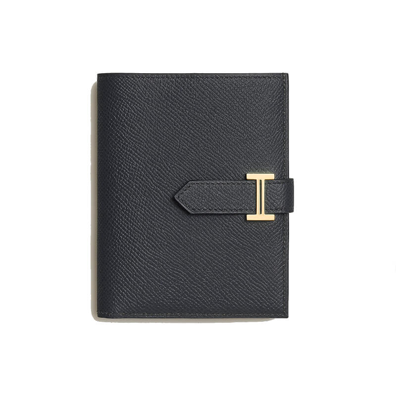 Hermès Kelly Long Ghillies Wallet of Black Shiny Mississippiensis