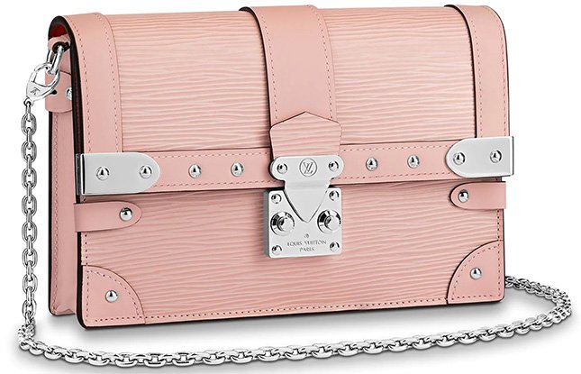 Louis Vuitton Rose Ballerine Trunk Chain Wallet