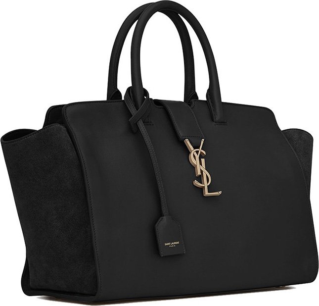 YSL Pre-Owned Gray Downtown Baby Cabas NS Leather Handbag, Best Price and  Reviews