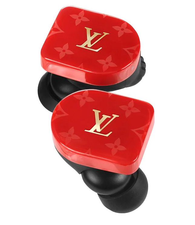 Louis Vuitton QAB120 Horizon Earphones White Gold Monogram Bluetooth Used