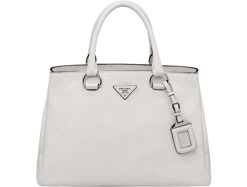Esplanade leather handbag Prada White in Leather - 33888006