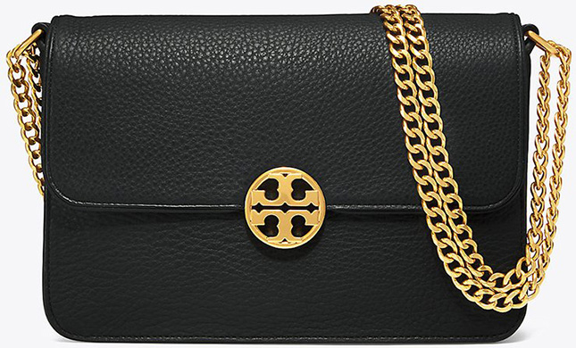 Tory Burch Large Red Wine FLEMING CONVERTIBLE Leather SHOULDER Crossbody bag