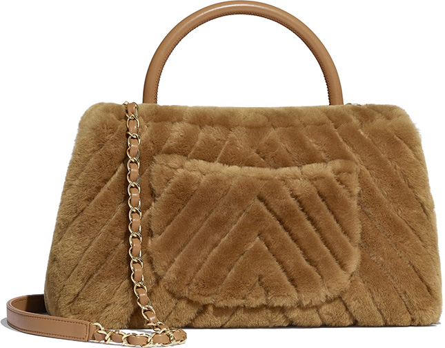 Chanel Shearling Lambskin Coco Handle Bag | Bragmybag