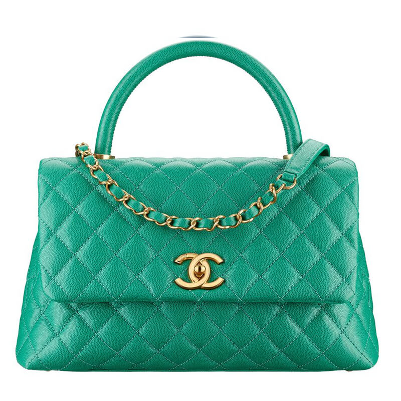 Mua Túi Xách Chanel Mini Coco Handle Flap Bag In Green Caviar Màu Xanh Lá   Chanel  Mua tại Vua Hàng Hiệu h030805