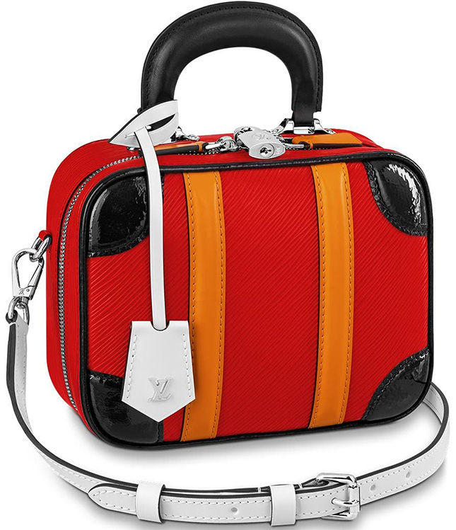 Louis Vuitton Valisette Handbag Monogram Glace Leather PM Black 57886133