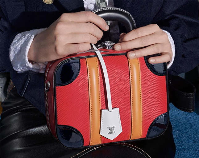 Louis Vuitton Valisette Handbag Calfskin with Reverse Monogram Canvas PM at  1stDibs