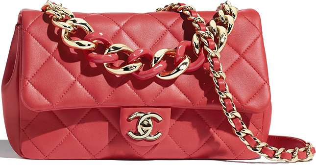 Chanel Flap Bag With Large Bi-Color Chain