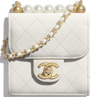 Chanel Pearl Short Handle With Chain Clutch | Bragmybag