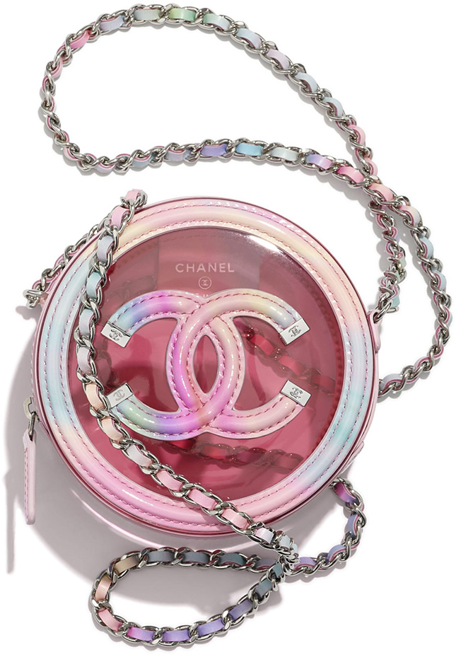 CHANEL, Bags, Chanel Filigree Vanity Case Pvc With Lambskin Small Clear  Multi Color