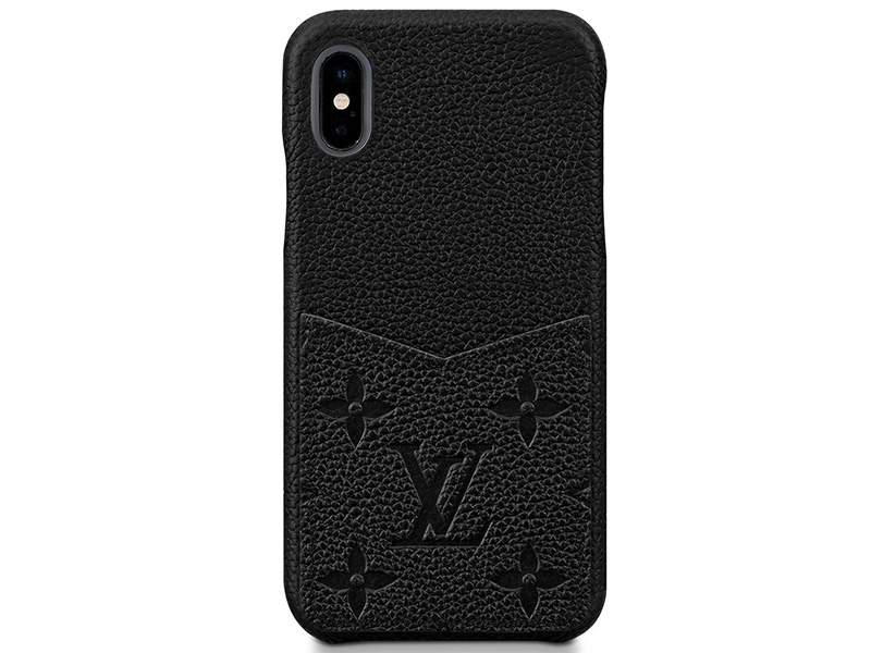 Black Emboss LV Wallet iPhone Case