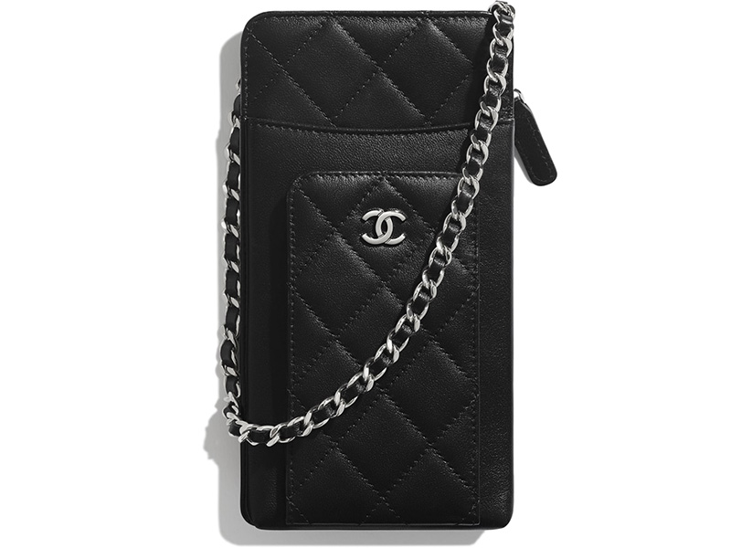 Chanel Compact Double Pouch With Chain