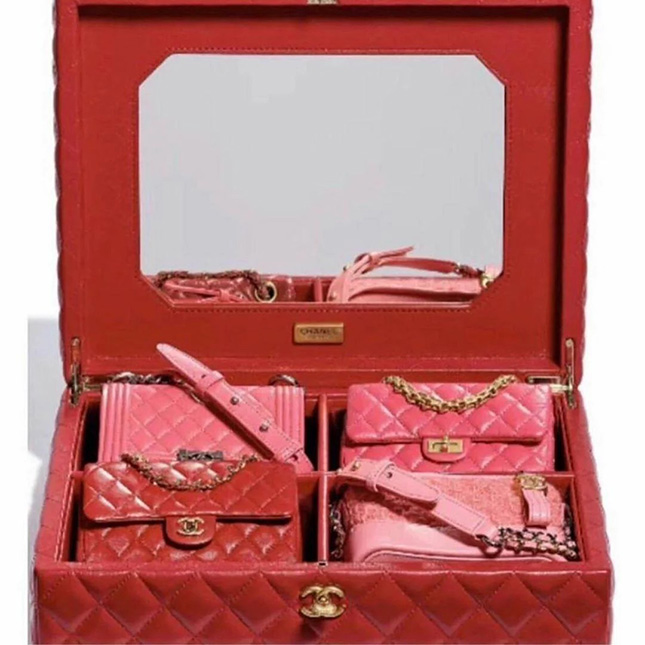 Authentic Chanel 4 sets limited edition mini bags in a chest/case –  AuthenticFab