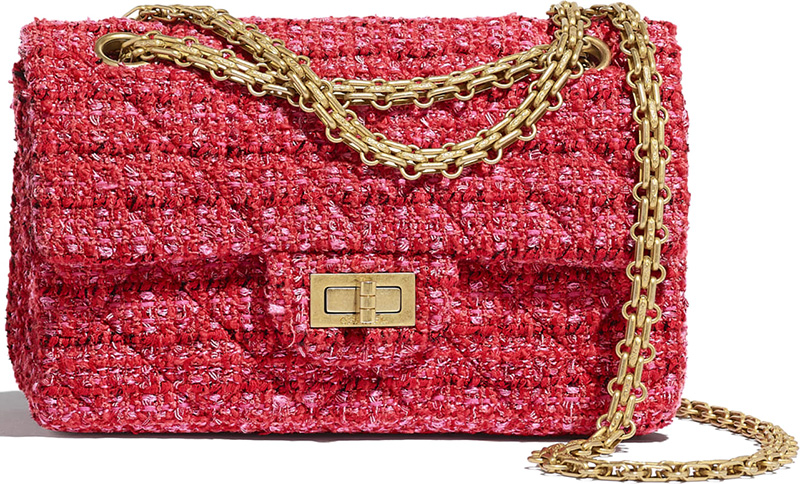 Chanel Red 2020 Tweed Reissue Mini Flap Bag