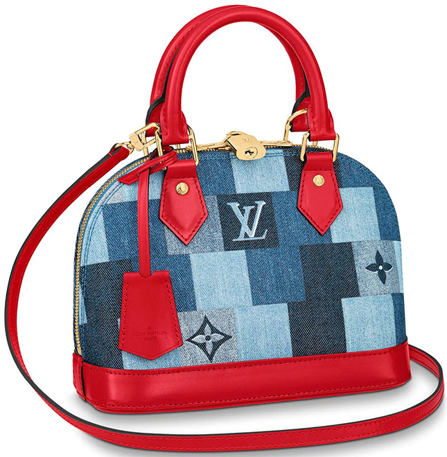Louis Vuitton Neverfull MM Patchwork Monogram Denim Bag