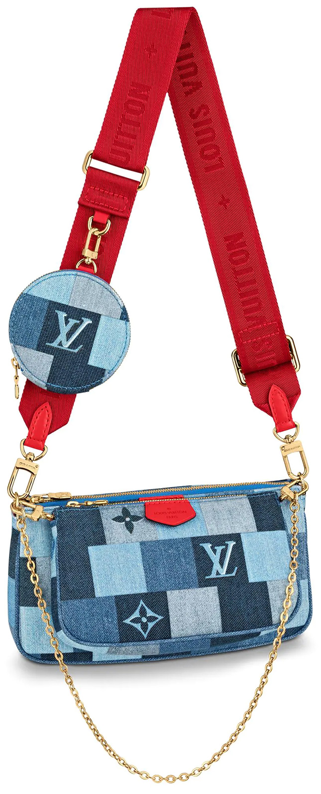 Louis Vuitton Bicolor Denim Damier Monogram Patchwork Neverfull MM Bag –  The Closet
