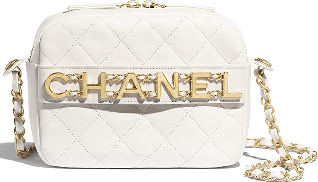 Chanel Logo Enchained Flap Bag Black Calfskin Gold Hardware  Coco Approved  Studio