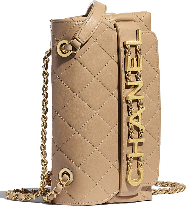 Chanel Logo Chain Flap Bag From the Fall Winter 2021 Collection Act 1   Bragmybag
