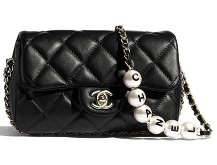 Chanel Logo Pearl Chain Bag thumb