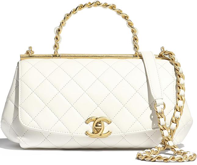 Chanel Large Flap Bag With Bi-Color Top Handle | Bragmybag